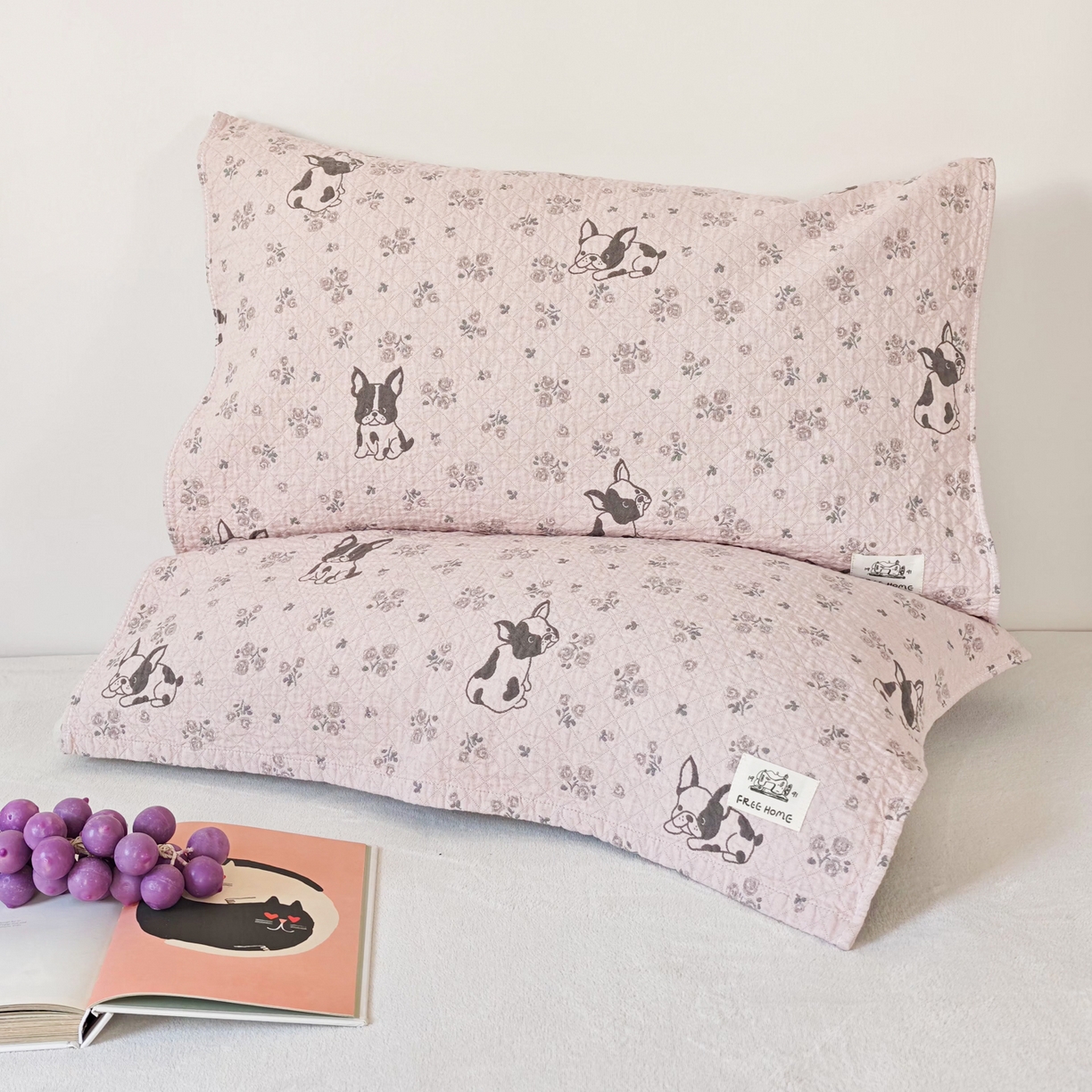 91家纺网 家纺一手货源 找家纺 沐瑟家纺  2026新款安心棉纯棉纱布枕巾 沙皮狗