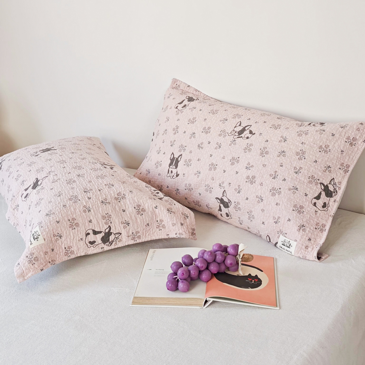 91家纺网 家纺一手货源 找家纺 沐瑟家纺  2026新款安心棉纯棉纱布枕巾 沙皮狗