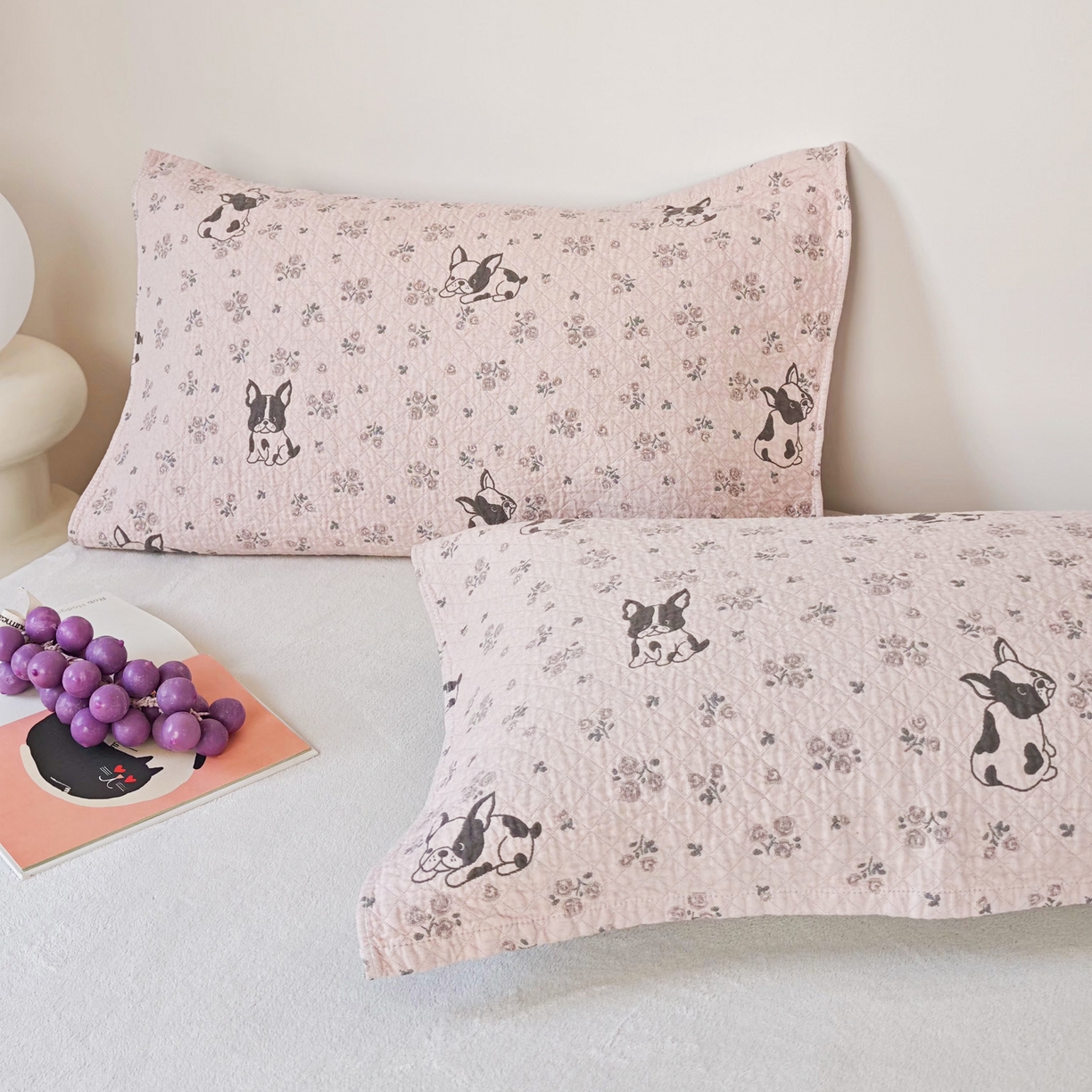 91家纺网 家纺一手货源 找家纺 沐瑟家纺  2026新款安心棉纯棉纱布枕巾 沙皮狗