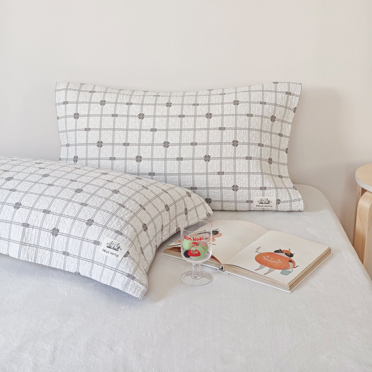 91家纺网 家纺一手货源 找家纺 沐瑟家纺  2026新款安心棉纯棉纱布枕巾 线条格子