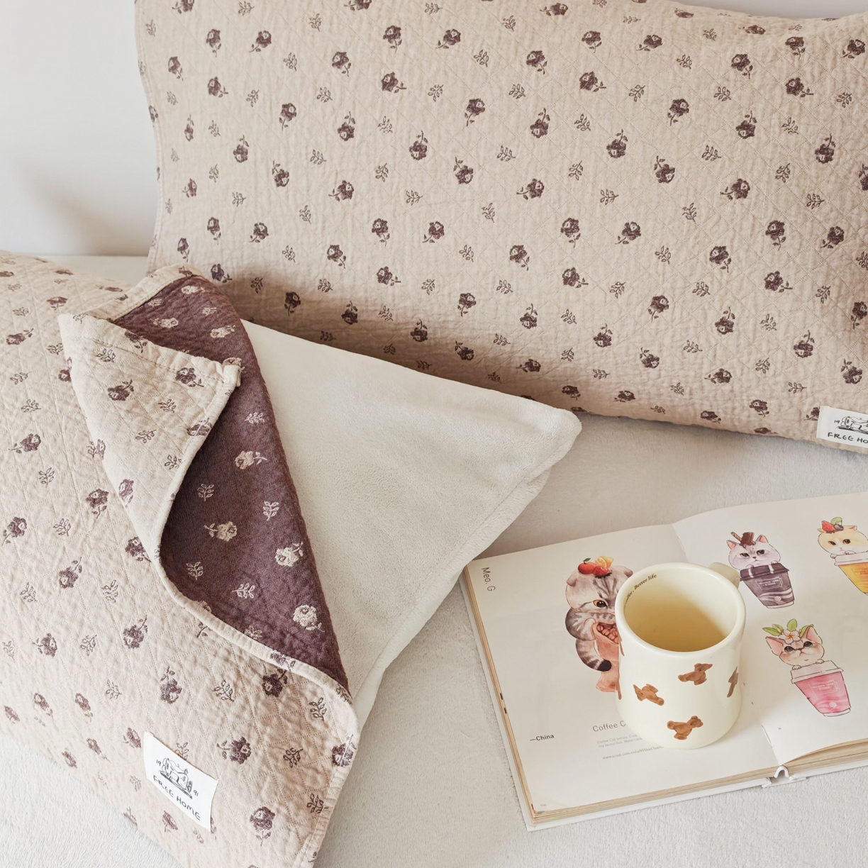 91家纺网 家纺一手货源 找家纺 沐瑟家纺  2026新款安心棉纯棉纱布枕巾 梦曦语