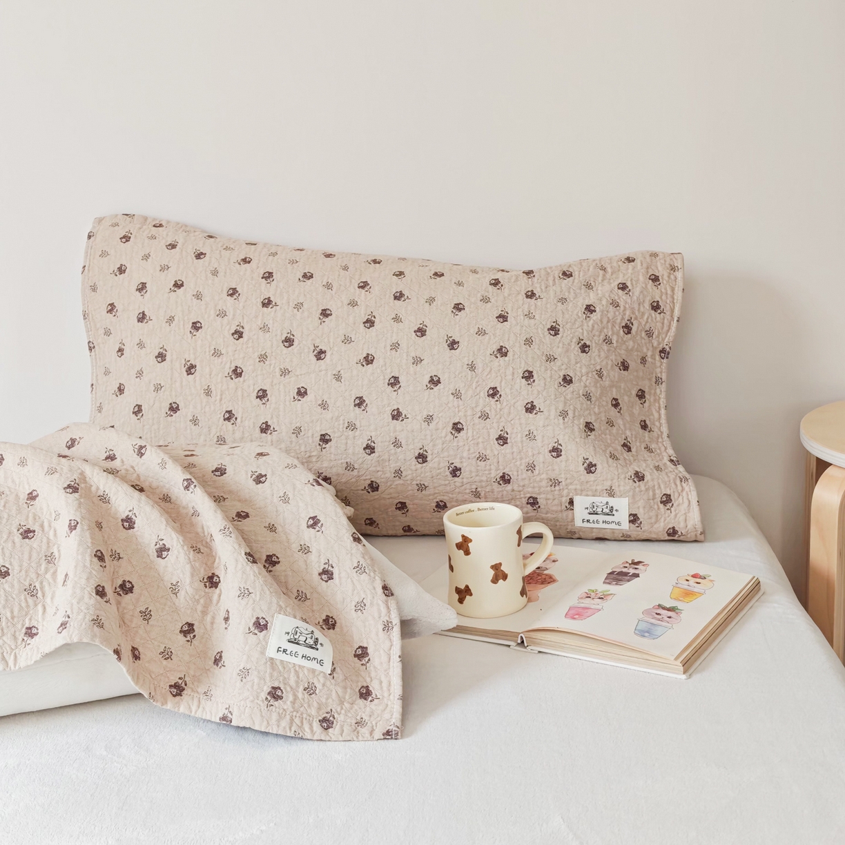 91家纺网 家纺一手货源 找家纺 沐瑟家纺  2026新款安心棉纯棉纱布枕巾 梦曦语