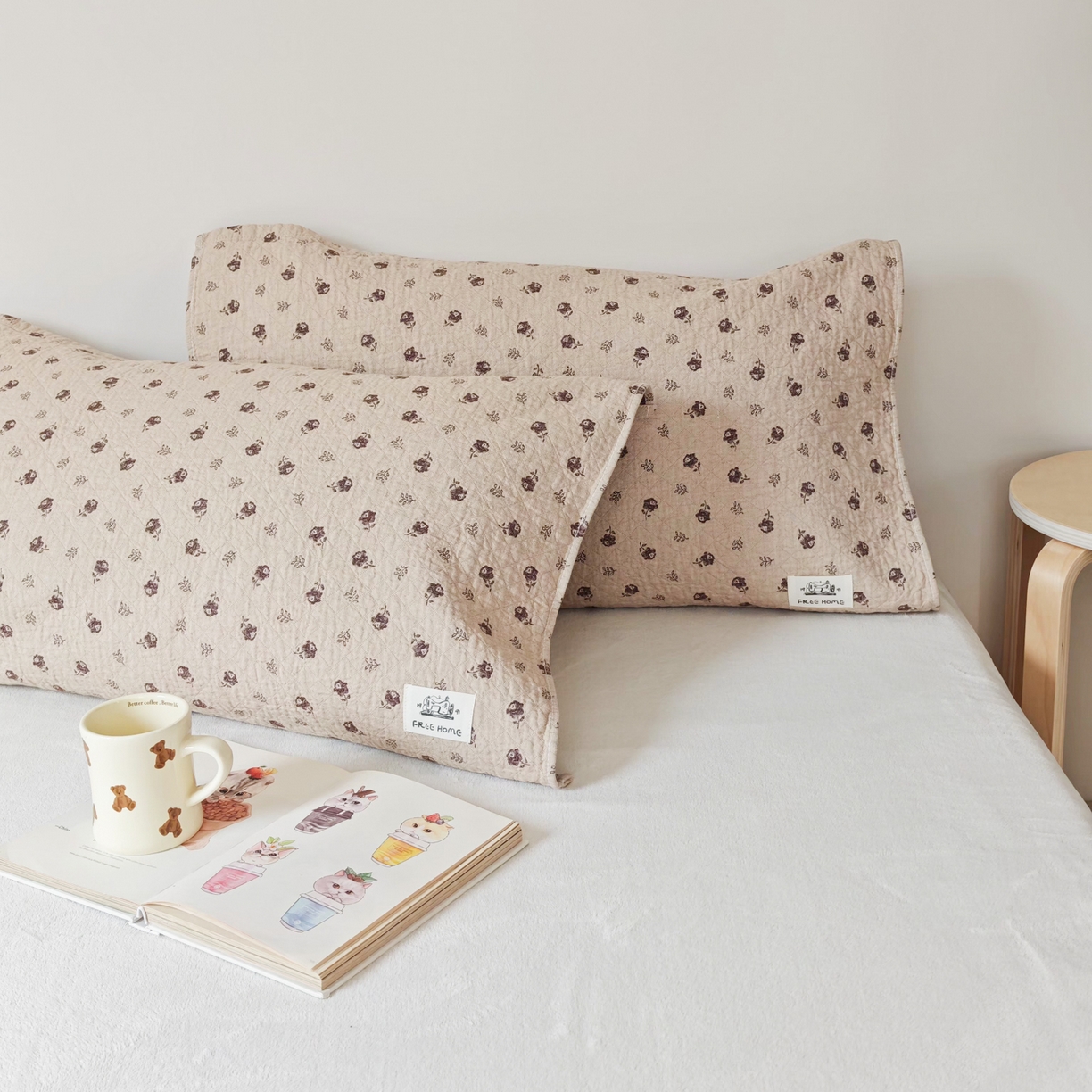 91家纺网 家纺一手货源 找家纺 沐瑟家纺  2026新款安心棉纯棉纱布枕巾 梦曦语