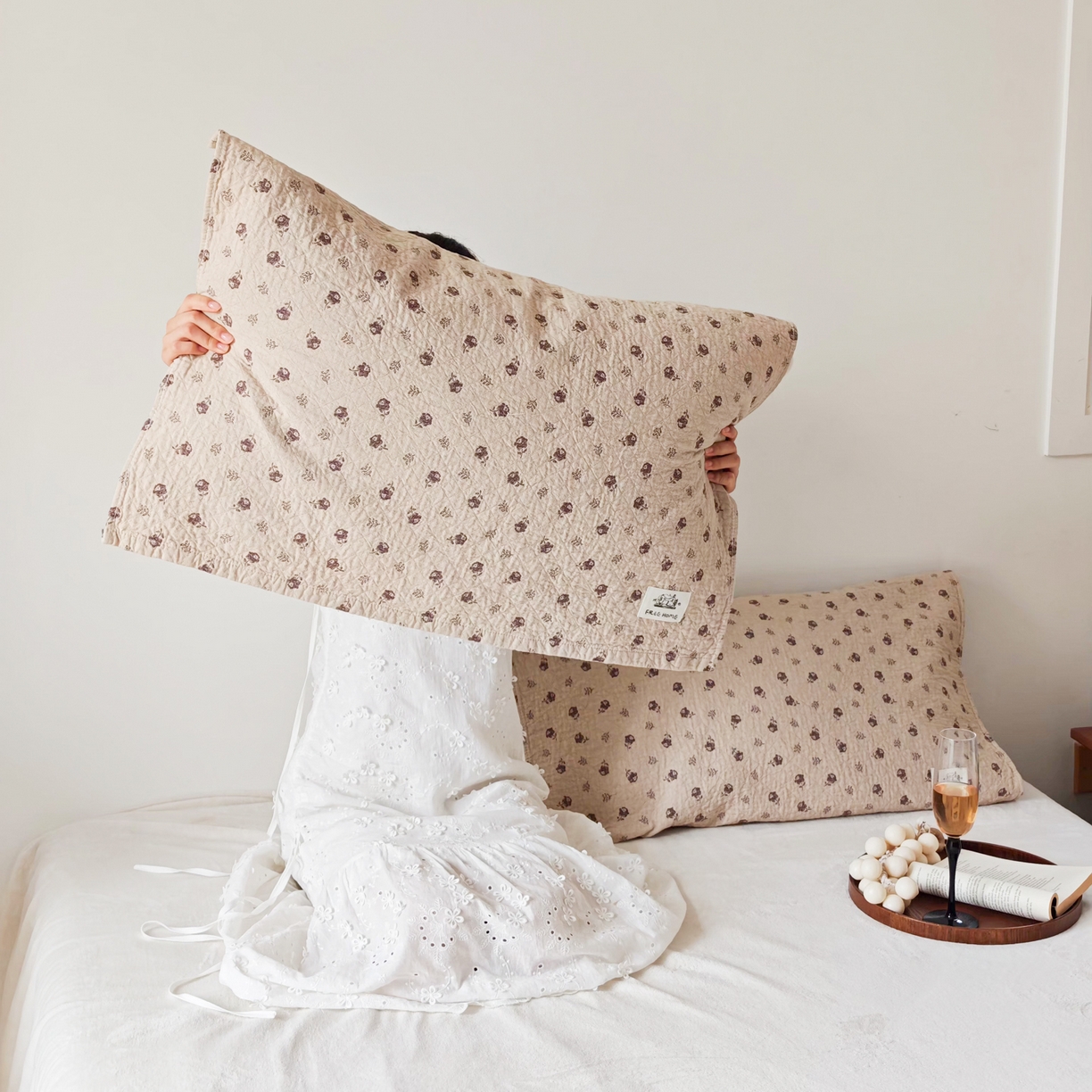 91家纺网 家纺一手货源 找家纺 沐瑟家纺  2026新款安心棉纯棉纱布枕巾 梦曦语