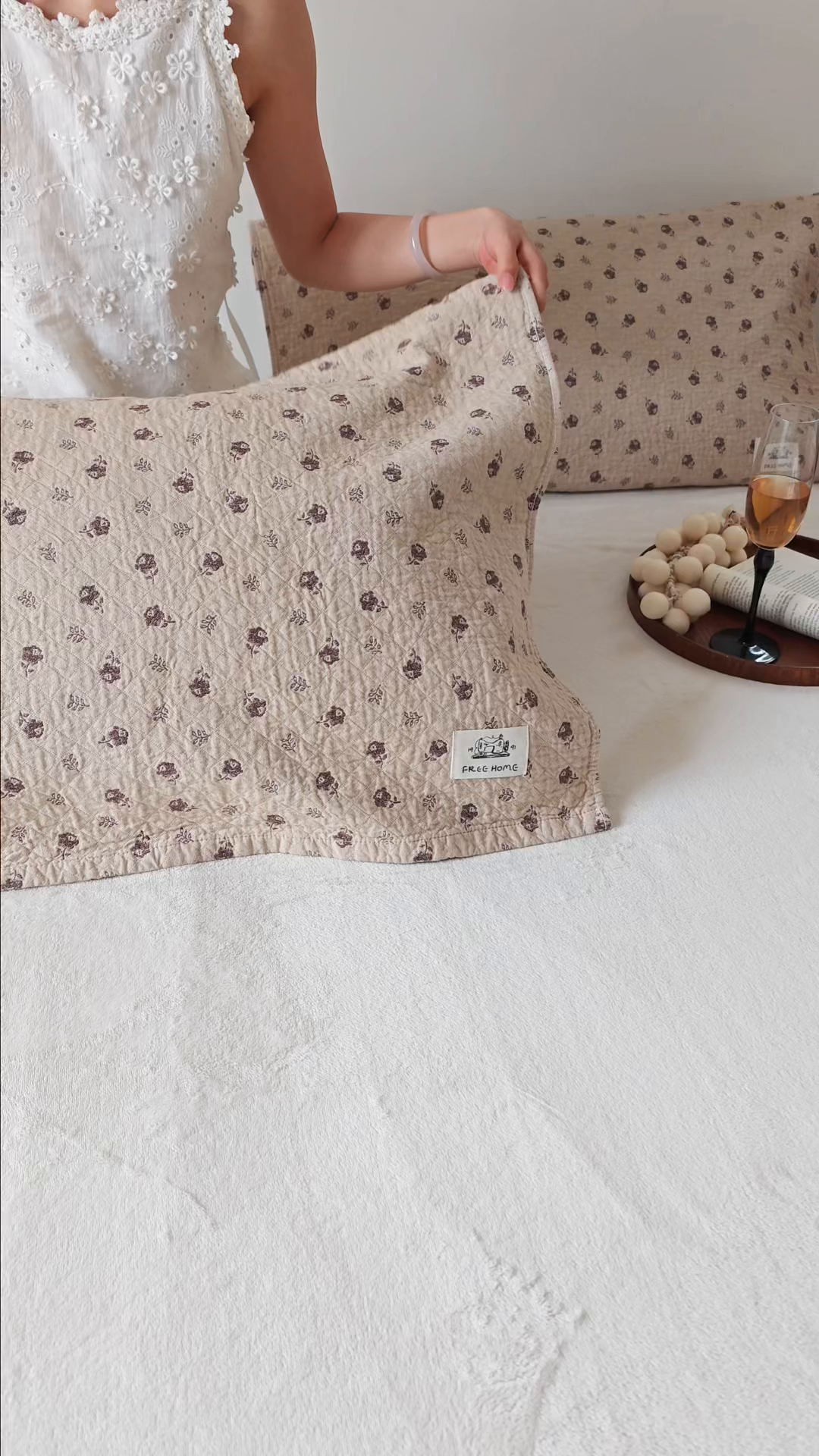 91家纺网 家纺一手货源 找家纺 沐瑟家纺  2026新款安心棉纯棉纱布枕巾 梦曦语