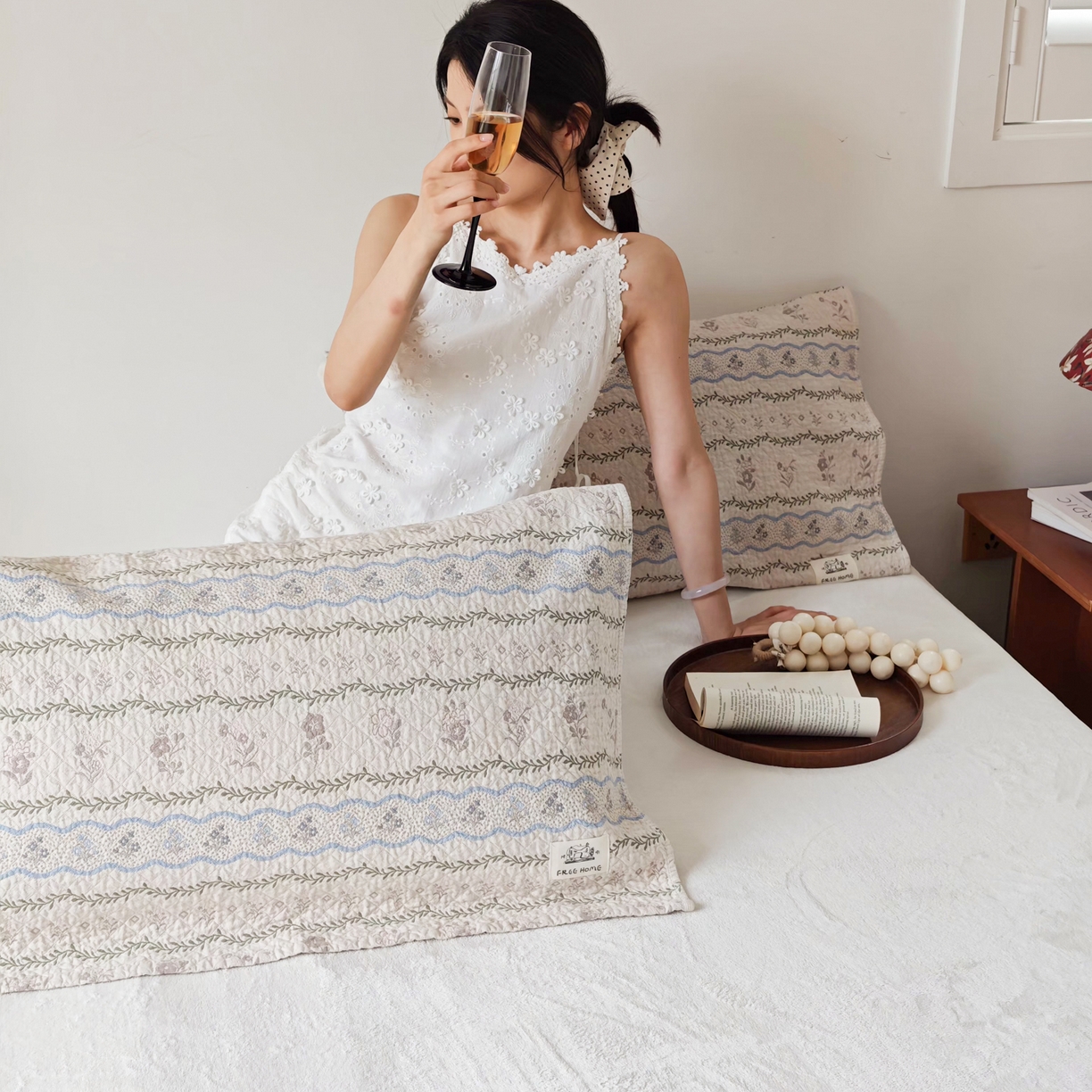 91家纺网 家纺一手货源 找家纺 沐瑟家纺  2026新款安心棉纯棉纱布枕巾 彩色碎花