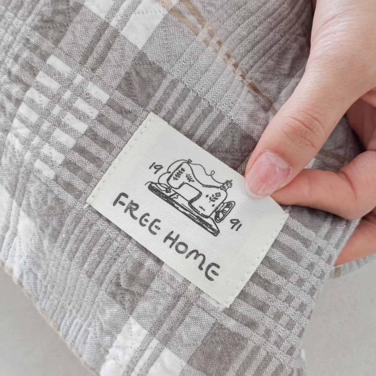 91家纺网 家纺一手货源 找家纺 沐瑟家纺  2026新款安心棉纯棉纱布枕巾 灰调