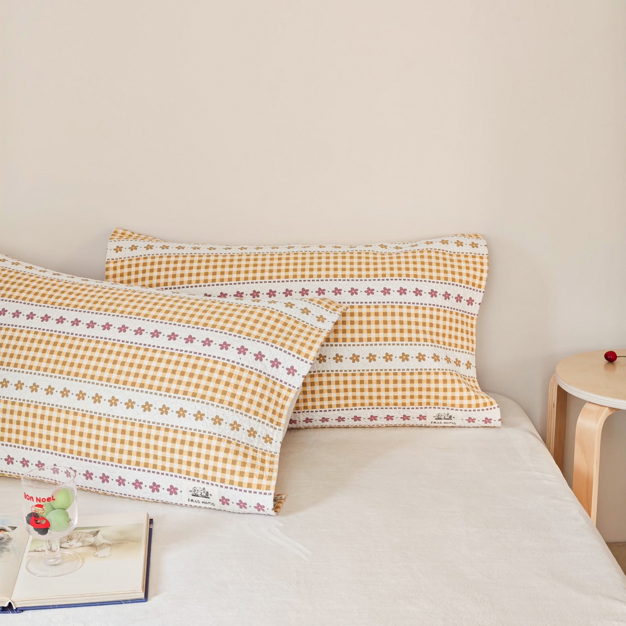 91家纺网 家纺一手货源 找家纺 沐瑟家纺  2026新款安心棉纯棉纱布枕巾 方格花