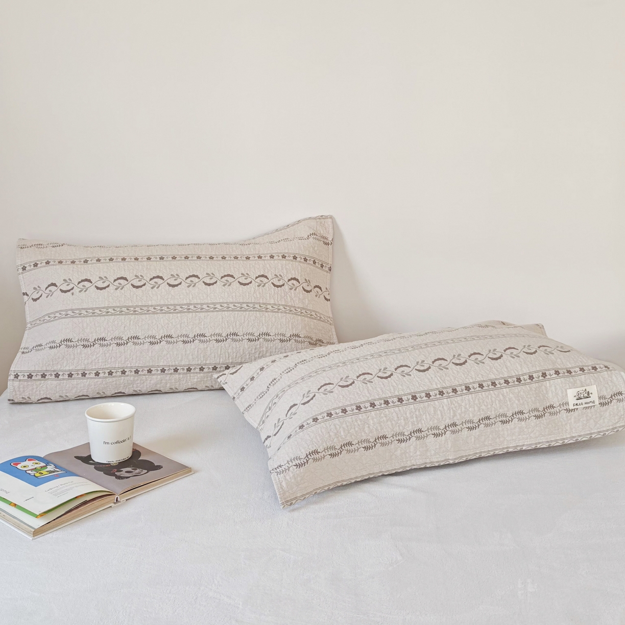 91家纺网 家纺一手货源 找家纺 沐瑟家纺  2026新款安心棉纯棉纱布枕巾 花涧语