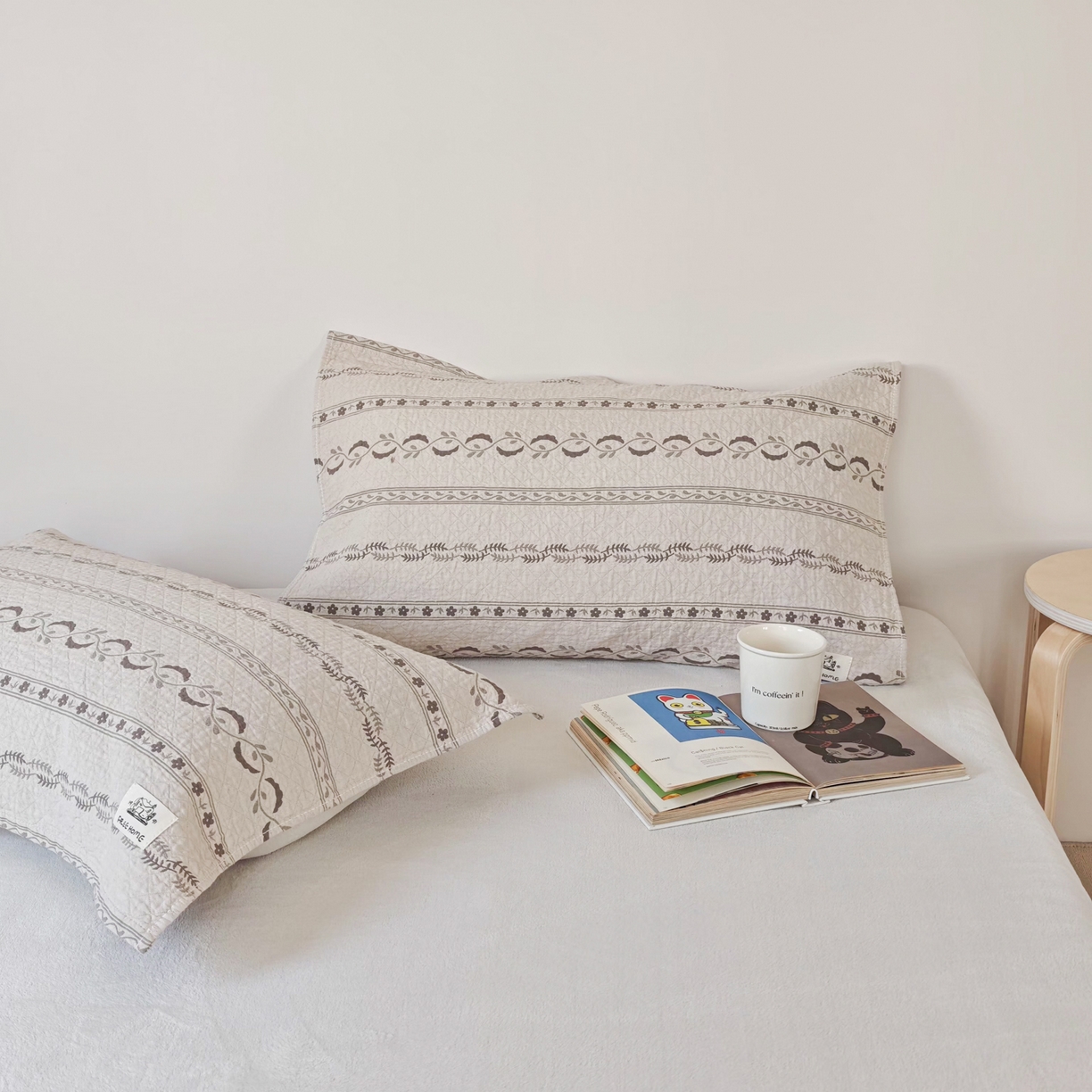 91家纺网 家纺一手货源 找家纺 沐瑟家纺  2026新款安心棉纯棉纱布枕巾 花涧语