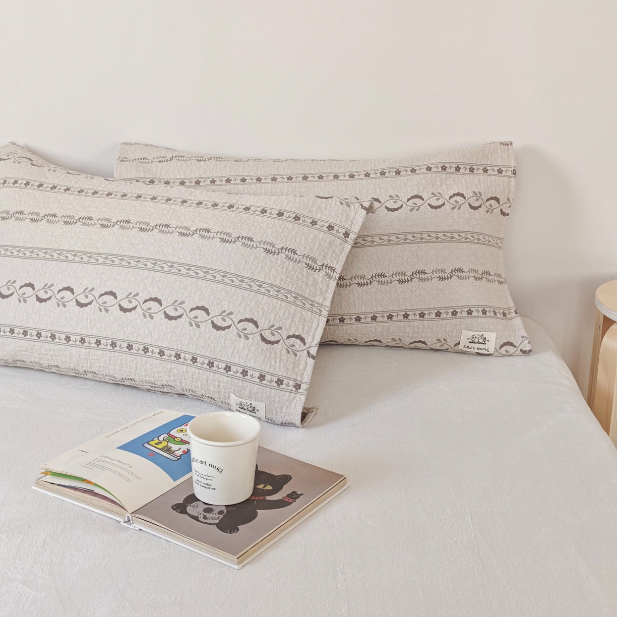 91家纺网 家纺一手货源 找家纺 沐瑟家纺  2026新款安心棉纯棉纱布枕巾 花涧语