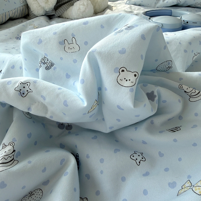 91家纺网 家纺一手货源 找家纺 （总）原素 2026夏季A类水洗棉双层纱夏凉被四件套