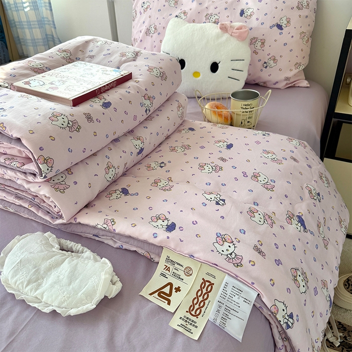 91家纺网 家纺一手货源 找家纺 （总）原素 2026夏季A类水洗棉双层纱夏凉被四件套