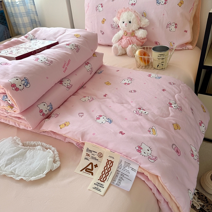 91家纺网 家纺一手货源 找家纺 （总）原素 2026夏季A类水洗棉双层纱夏凉被四件套