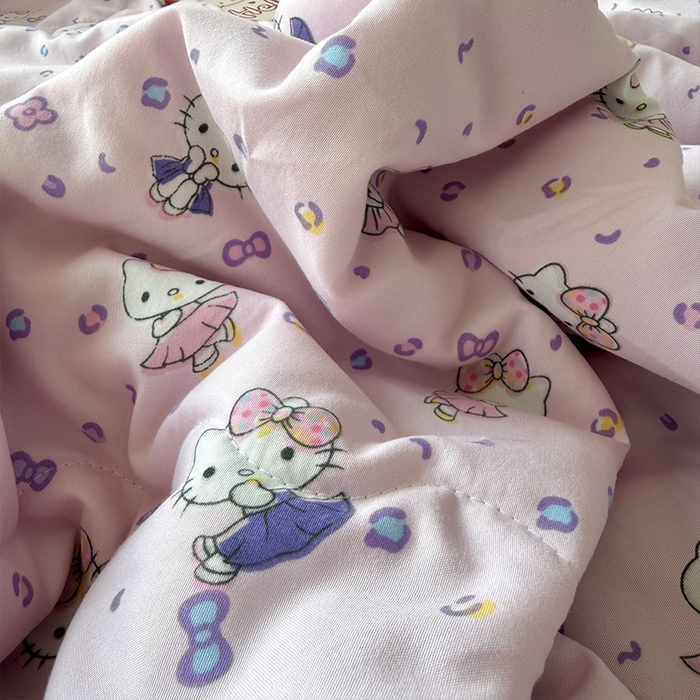 91家纺网 家纺一手货源 找家纺 原素 2026夏季A类水洗棉双层纱夏凉被四件套 吧啦咪咪