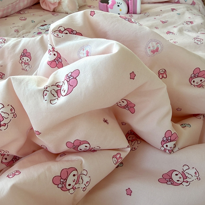 91家纺网 家纺一手货源 找家纺 原素 2026夏季A类水洗棉双层纱夏凉被四件套 泡芙卷卷