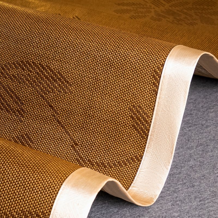 91家纺网 家纺一手货源 找家纺 （总）瑞禾家纺 2026新款艾草刺绣双面古藤席艾草刺绣藤席双面席反面冰丝席（新拍图）