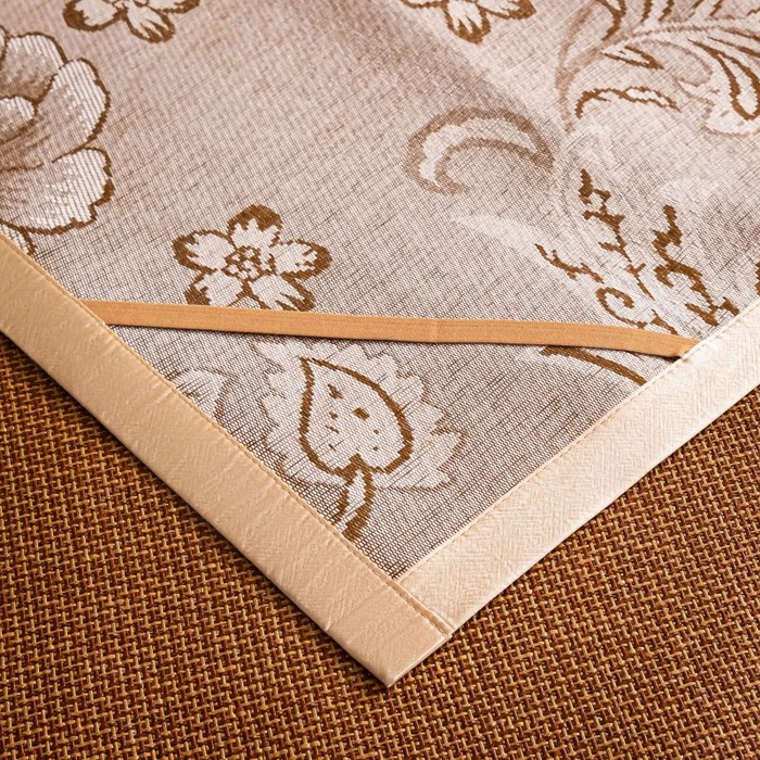 91家纺网 家纺一手货源 找家纺 瑞禾家纺 2026新款艾草刺绣双面古藤席艾草刺绣藤席双面席反面冰丝席（新拍图） 步步高