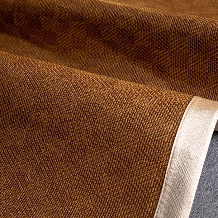 91家纺网 家纺一手货源 找家纺 瑞禾家纺 2026新款艾草刺绣双面古藤席艾草刺绣藤席双面席反面冰丝席（新拍图） 经典格