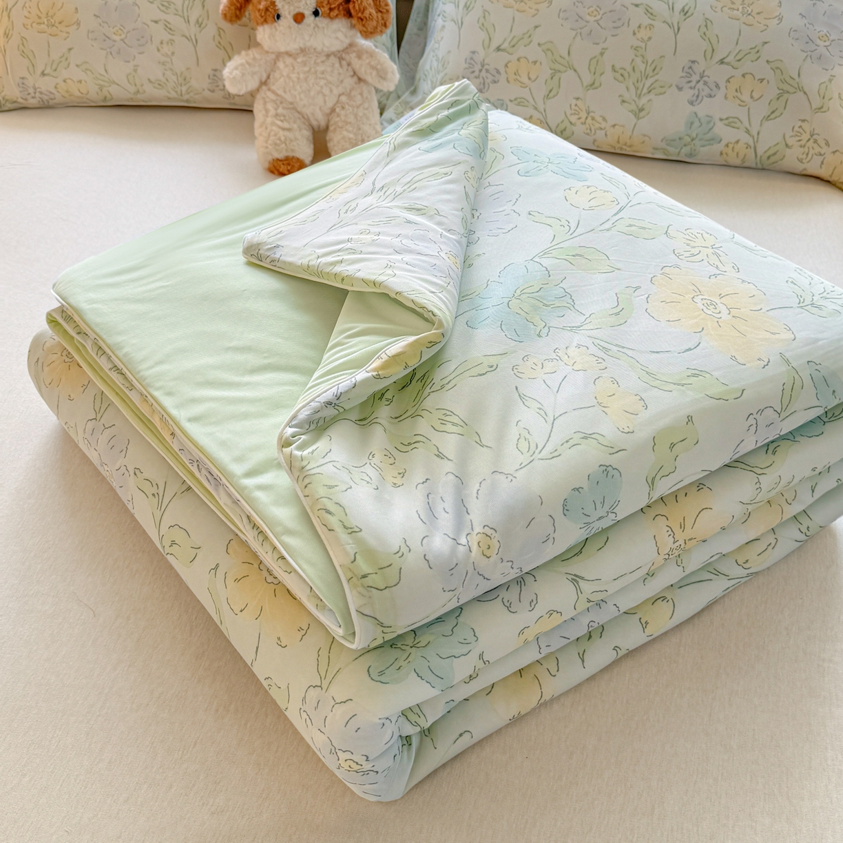 91家纺网 家纺一手货源 找家纺 （总）瑞禾家纺 2026新款印花凉感丝夏被夏凉被