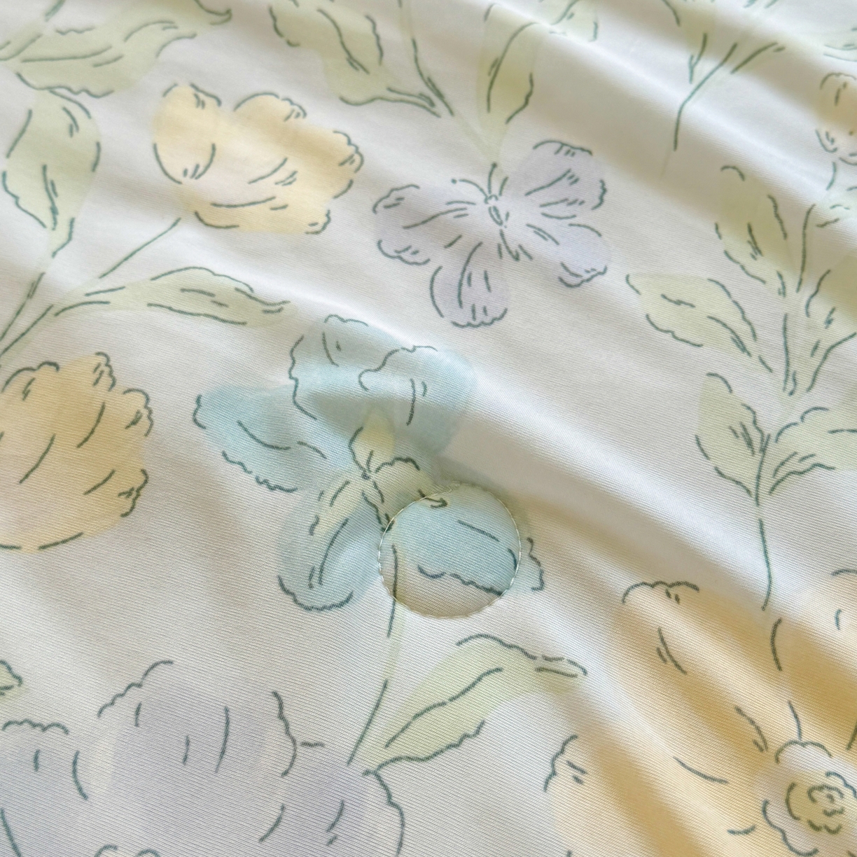 91家纺网 家纺一手货源 找家纺 瑞禾家纺 2026新款印花凉感丝夏被夏凉被 花西子-绿