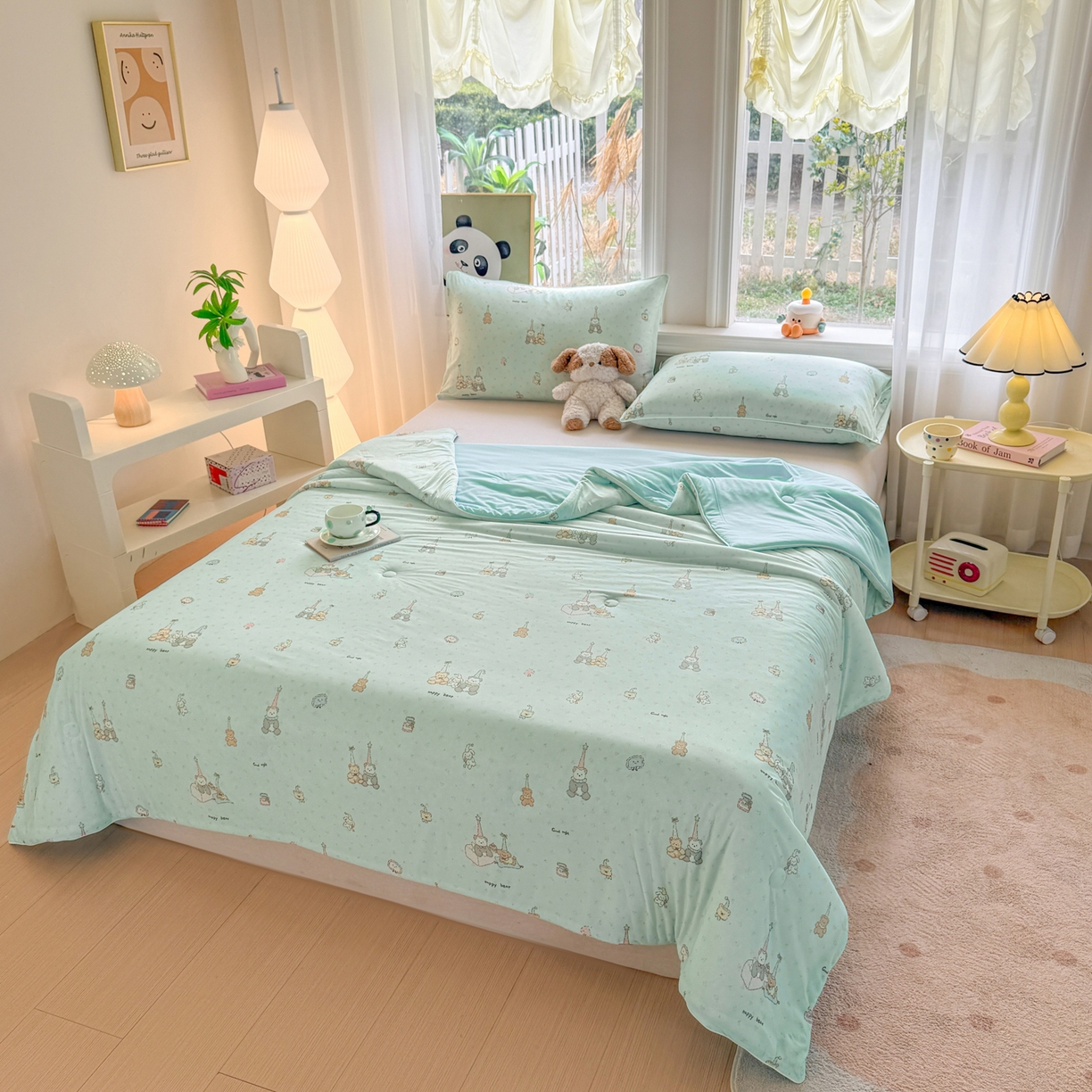 91家纺网 家纺一手货源 找家纺 瑞禾家纺 2026新款印花凉感丝夏被夏凉被 库里南-兰