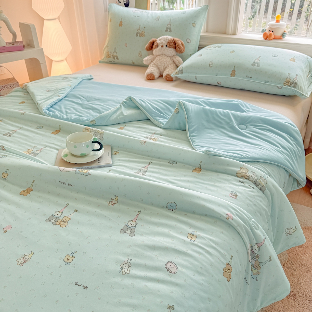 91家纺网 家纺一手货源 找家纺 瑞禾家纺 2026新款印花凉感丝夏被夏凉被 库里南-兰