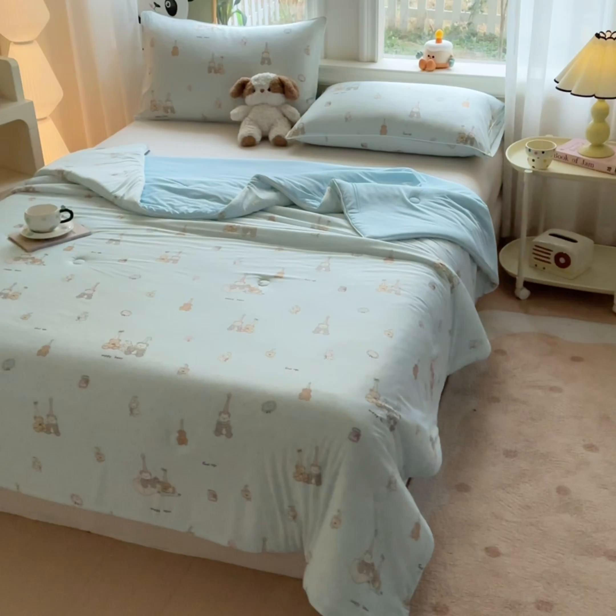 91家纺网 家纺一手货源 找家纺 瑞禾家纺 2026新款印花凉感丝夏被夏凉被 库里南-兰