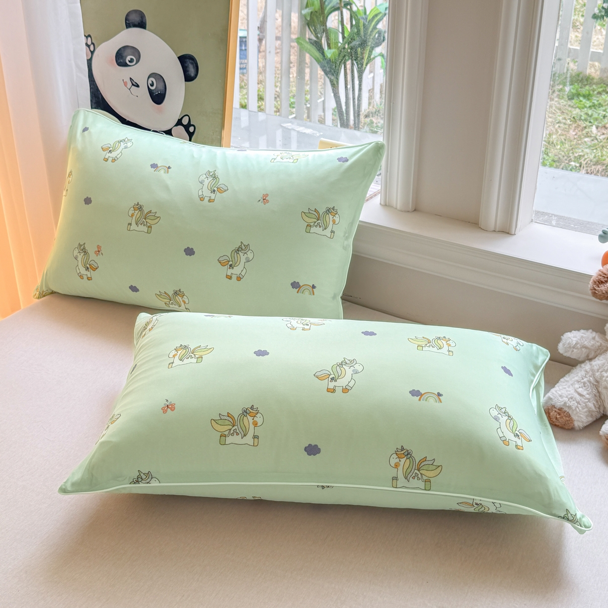 91家纺网 家纺一手货源 找家纺 瑞禾家纺 2026新款印花凉感丝夏被夏凉被 小马宝莉-绿