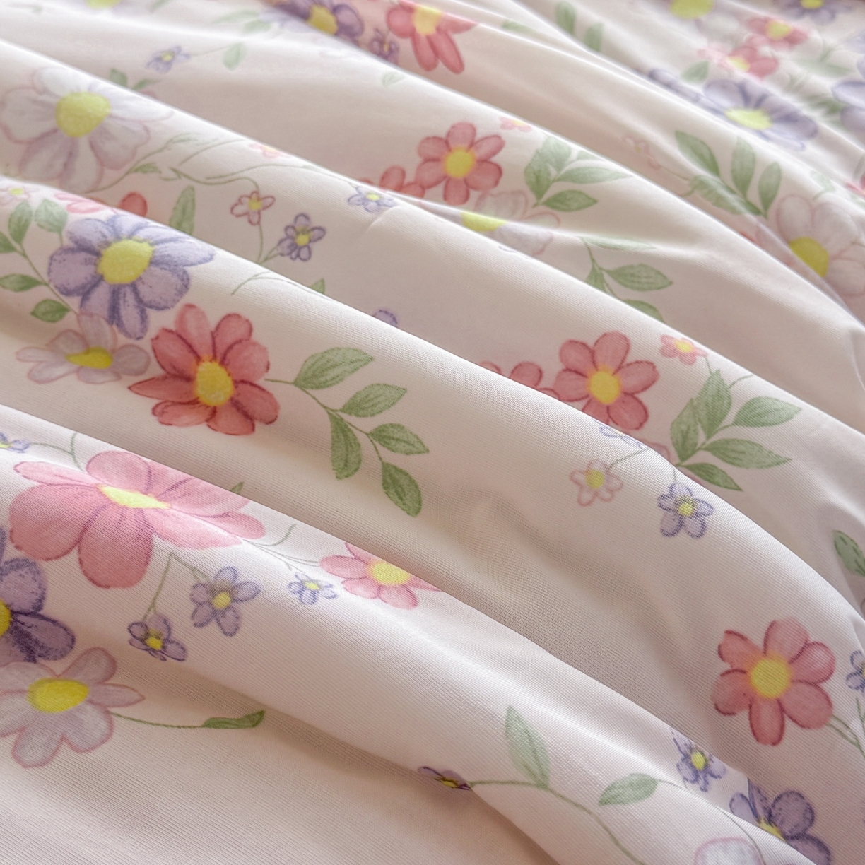 91家纺网 家纺一手货源 找家纺 瑞禾家纺 2026新款印花凉感丝夏被夏凉被 幽兰-粉