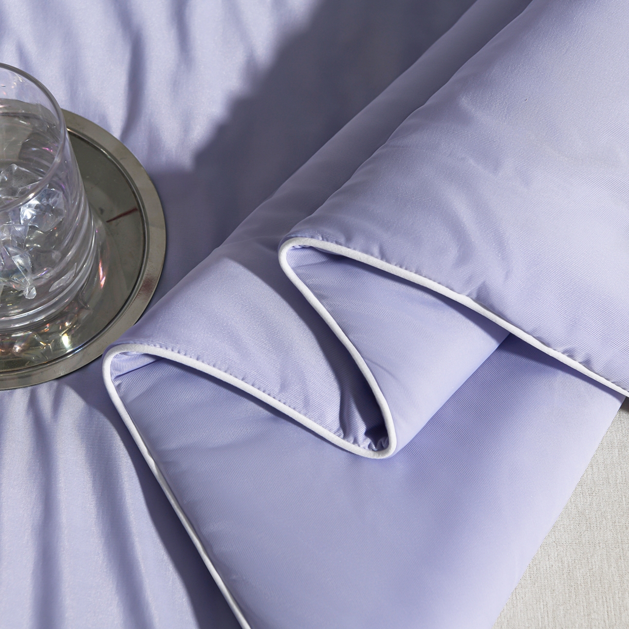 91家纺网 家纺一手货源 找家纺 瑞禾家纺 2026新款纯色凉感冰丝夏被夏凉被夏季深睡眠可水洗四周踩棉 不跑棉 丁香紫