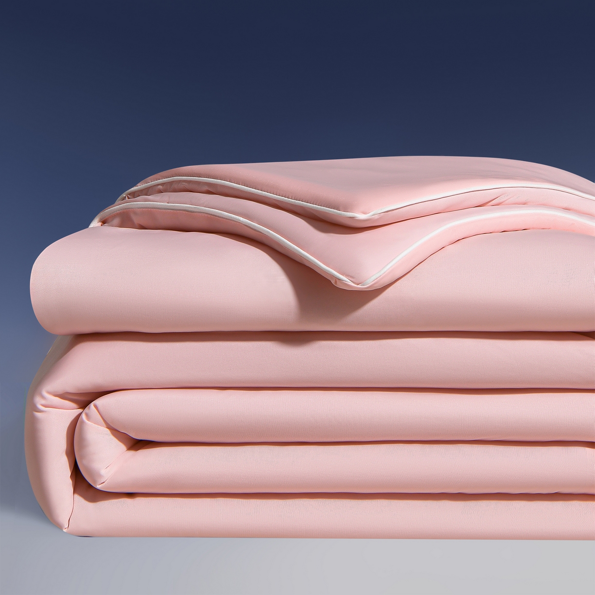 91家纺网 家纺一手货源 找家纺 瑞禾家纺 2026新款纯色凉感冰丝夏被夏凉被夏季深睡眠可水洗四周踩棉 不跑棉 菊雾粉