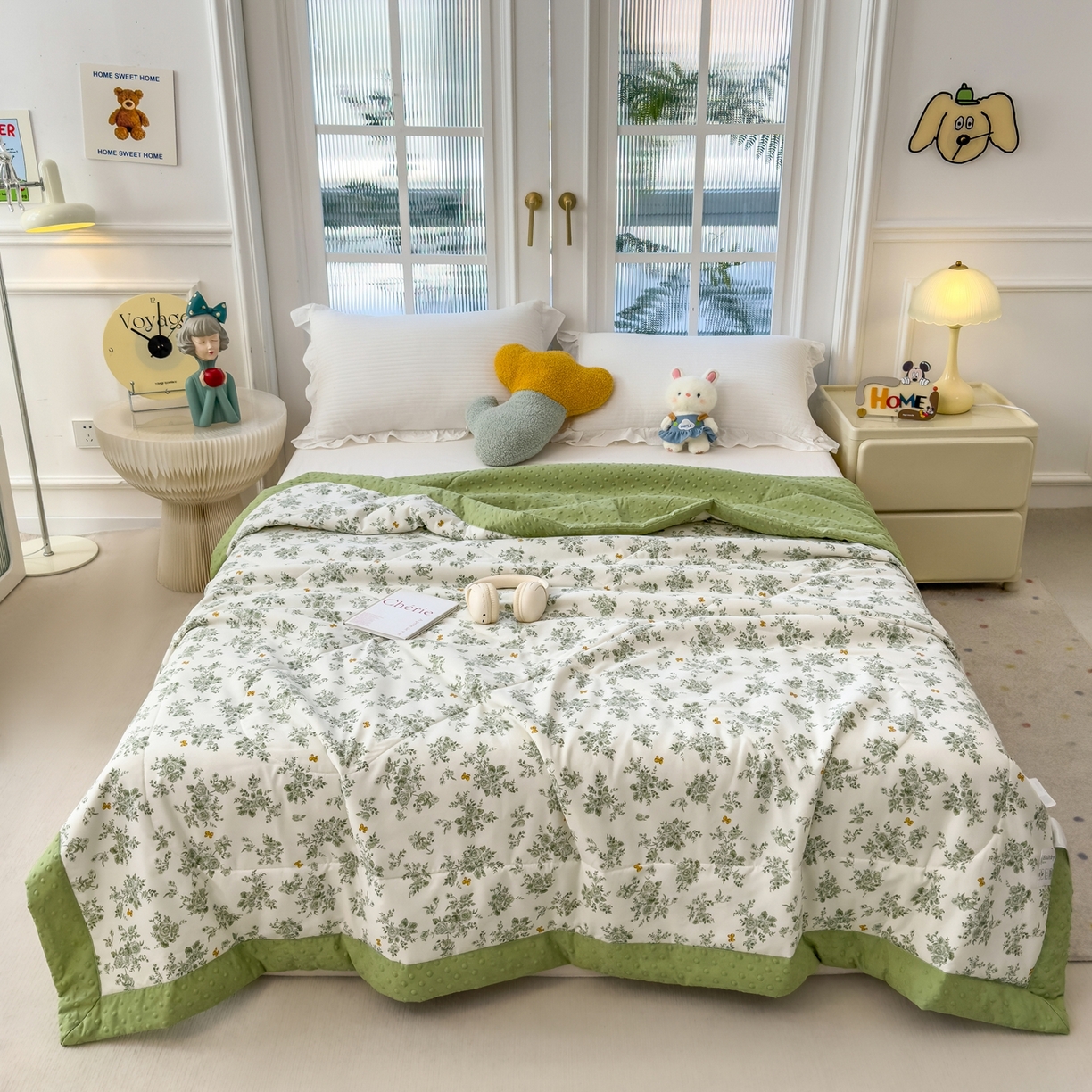 91家纺网 家纺一手货源 找家纺 （总）瑞禾家纺 2026新款印花夏凉豆豆夏被手工包边被子被芯儿童