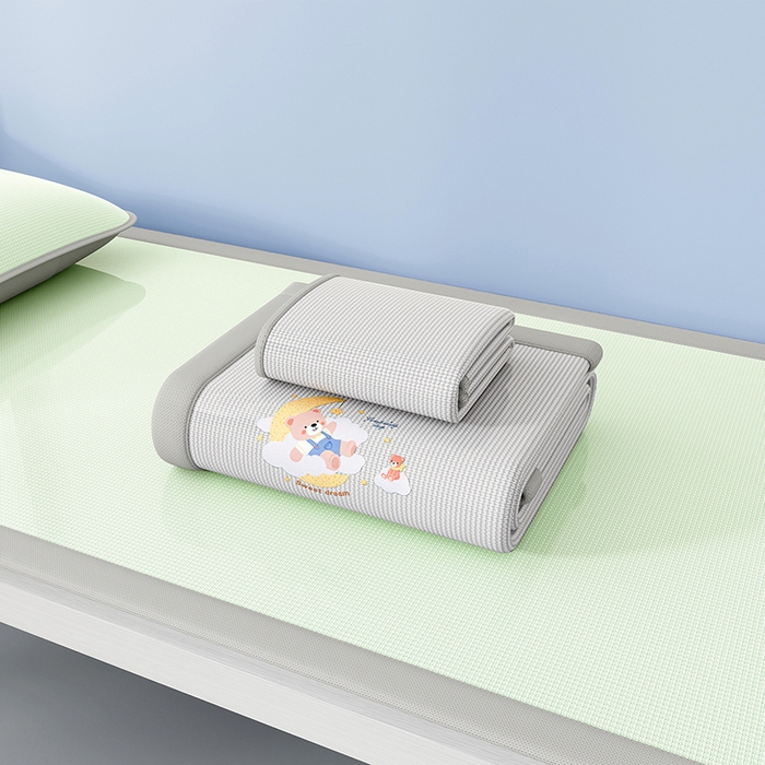 91家纺网 家纺一手货源 找家纺 （总）奇丝雅 2026新款夏季A类碳光凉席三明治透气网冰丝凉席家用双人冰丝席床单可机洗单人学生宿舍上下铺夏天空调软席三件套