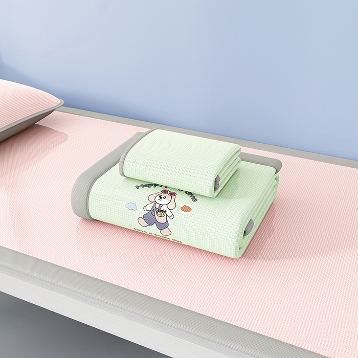 91家纺网 家纺一手货源 找家纺 （总）奇丝雅 2026新款夏季A类碳光凉席三明治透气网冰丝凉席家用双人冰丝席床单可机洗单人学生宿舍上下铺夏天空调软席三件套