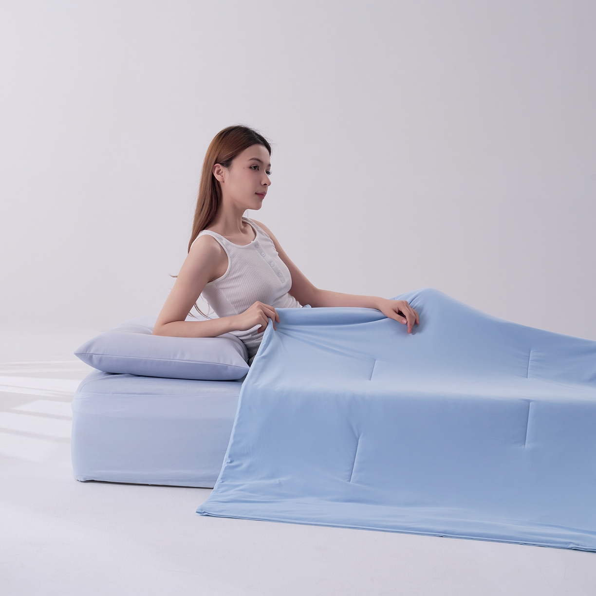 91家纺网 家纺一手货源 找家纺 花享莱 2026新款亚朵酒店同款夏季深睡双感夏凉被凉感被夏被控温被pro3.0 静水蓝