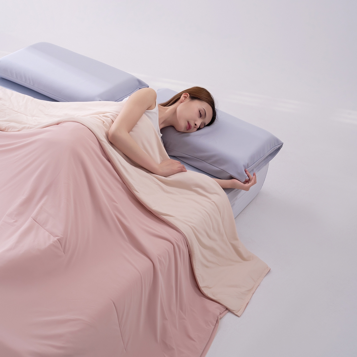 91家纺网 家纺一手货源 找家纺 花享莱 2026新款亚朵酒店同款夏季深睡双感夏凉被凉感被夏被控温被pro3.0 橘雾粉