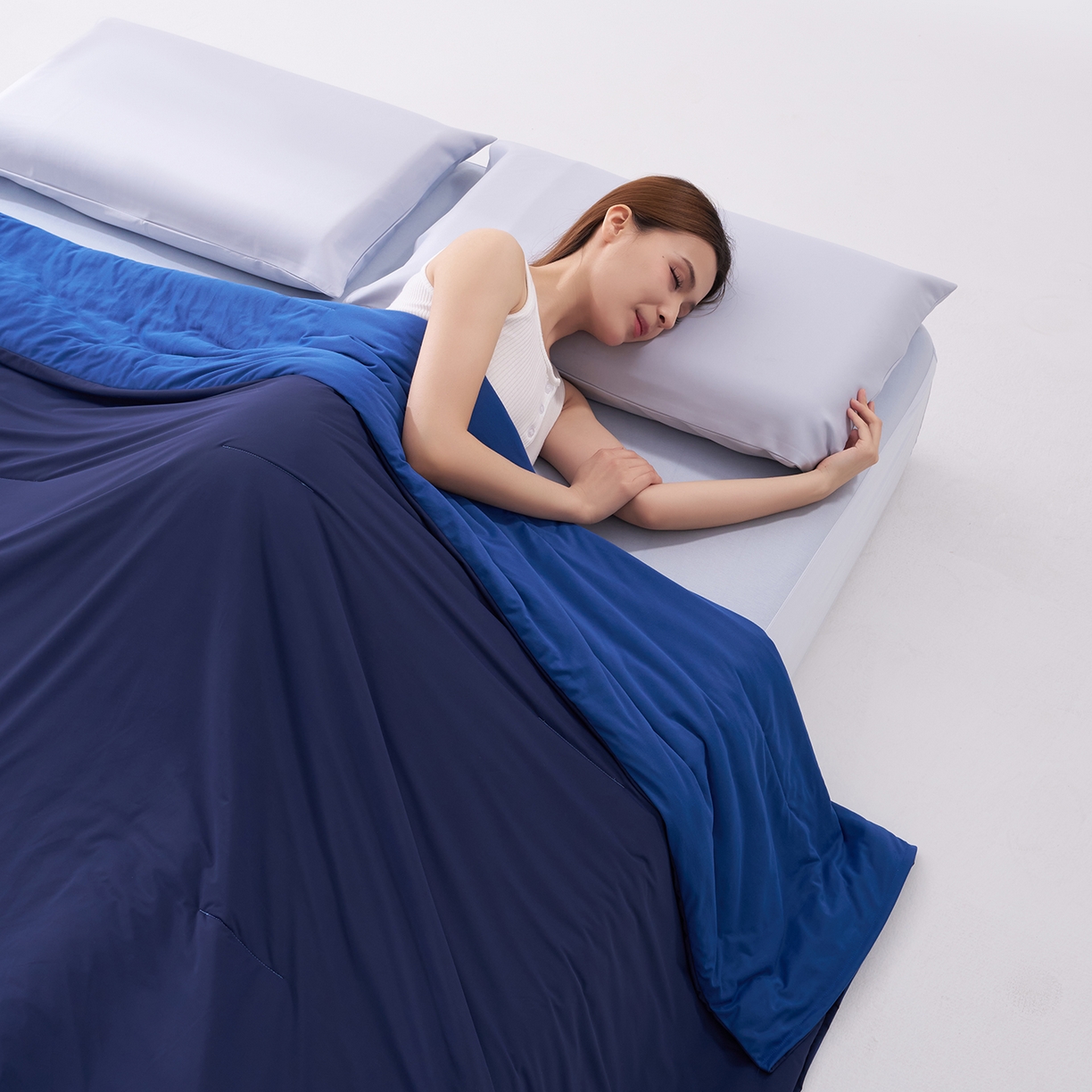 91家纺网 家纺一手货源 找家纺 花享莱 2026新款亚朵酒店同款夏季深睡双感夏凉被凉感被夏被控温被pro3.0 深睡蓝