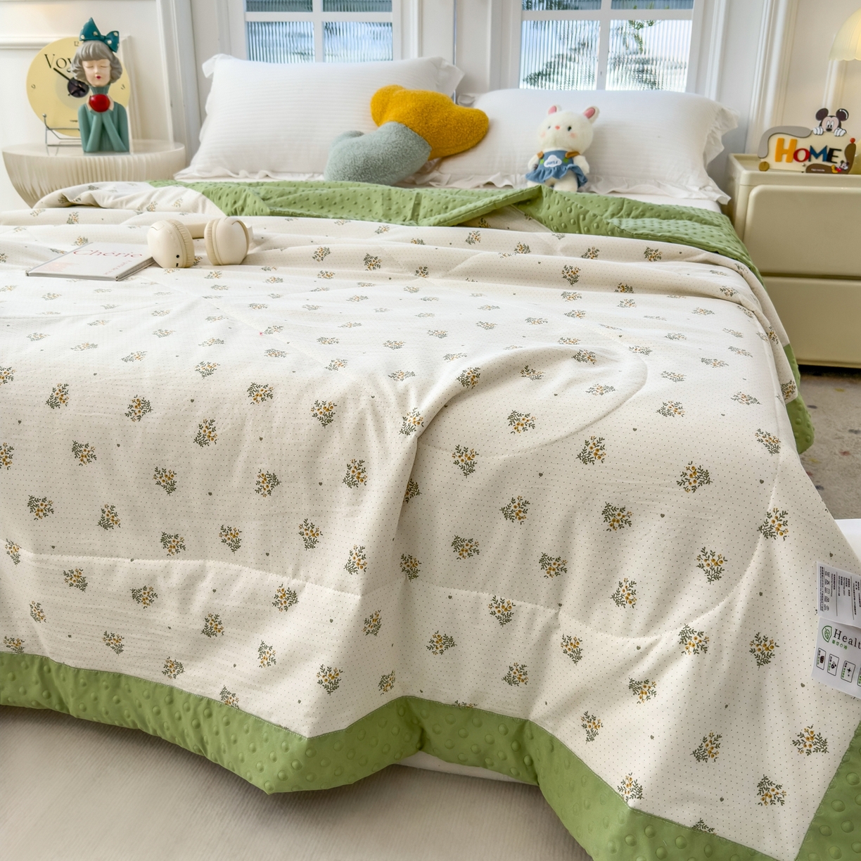 91家纺网 家纺一手货源 找家纺 瑞禾家纺 2026新款印花夏凉豆豆夏被手工包边被子被芯儿童 幸会