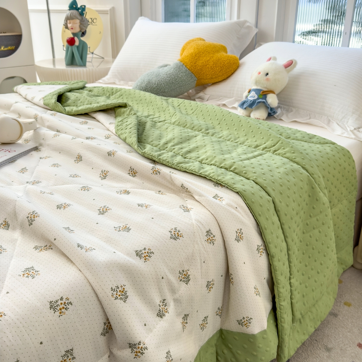 91家纺网 家纺一手货源 找家纺 瑞禾家纺 2026新款印花夏凉豆豆夏被手工包边被子被芯儿童 幸会