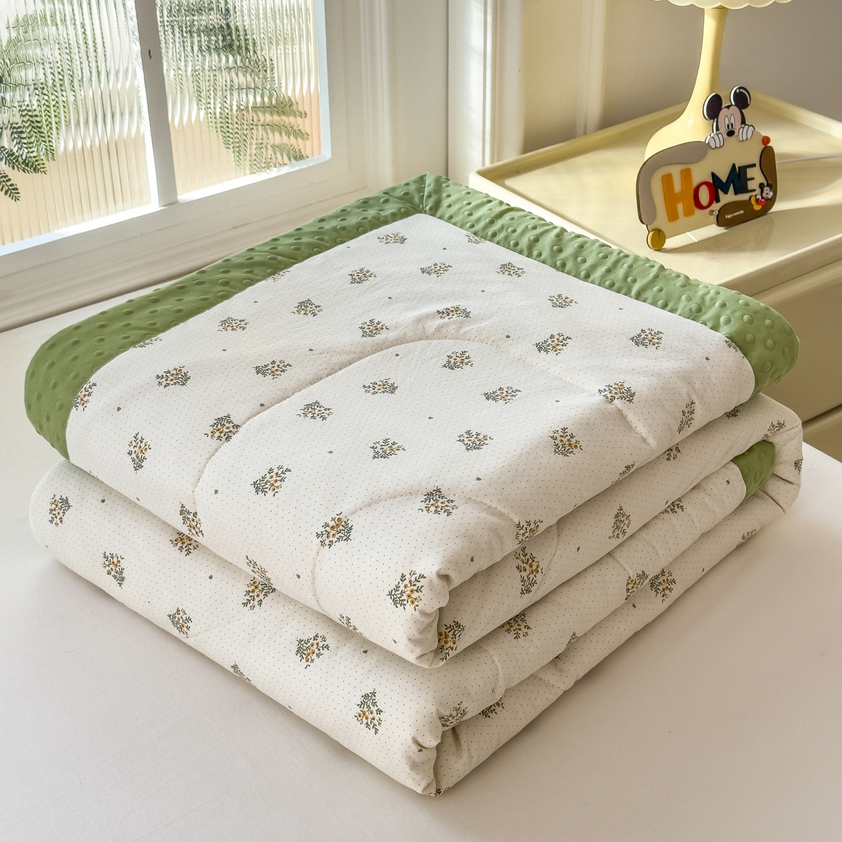 91家纺网 家纺一手货源 找家纺 瑞禾家纺 2026新款印花夏凉豆豆夏被手工包边被子被芯儿童 幸会