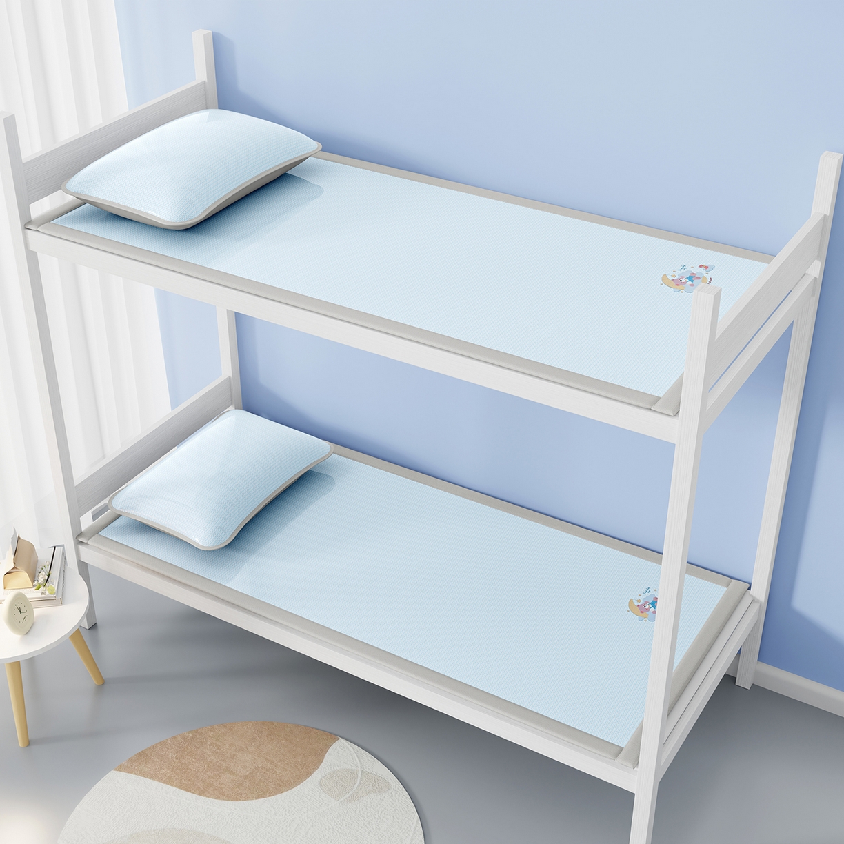 91家纺网 家纺一手货源 找家纺 （总）家品罗兰 2026新款夏季A类碳光凉席三明治透气网冰丝凉席家用双人冰丝席床单可机洗单人学生宿舍上下铺夏天空调软席三件套