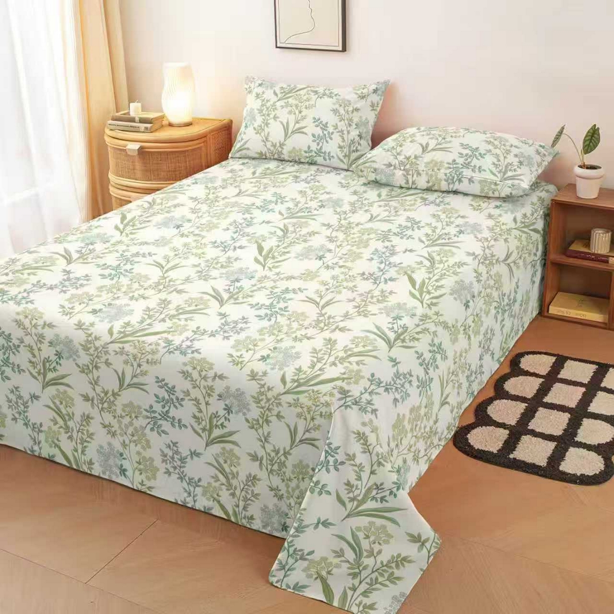 雨洋家纺 2026新款印花老粗布床单系列 绿野仙踪