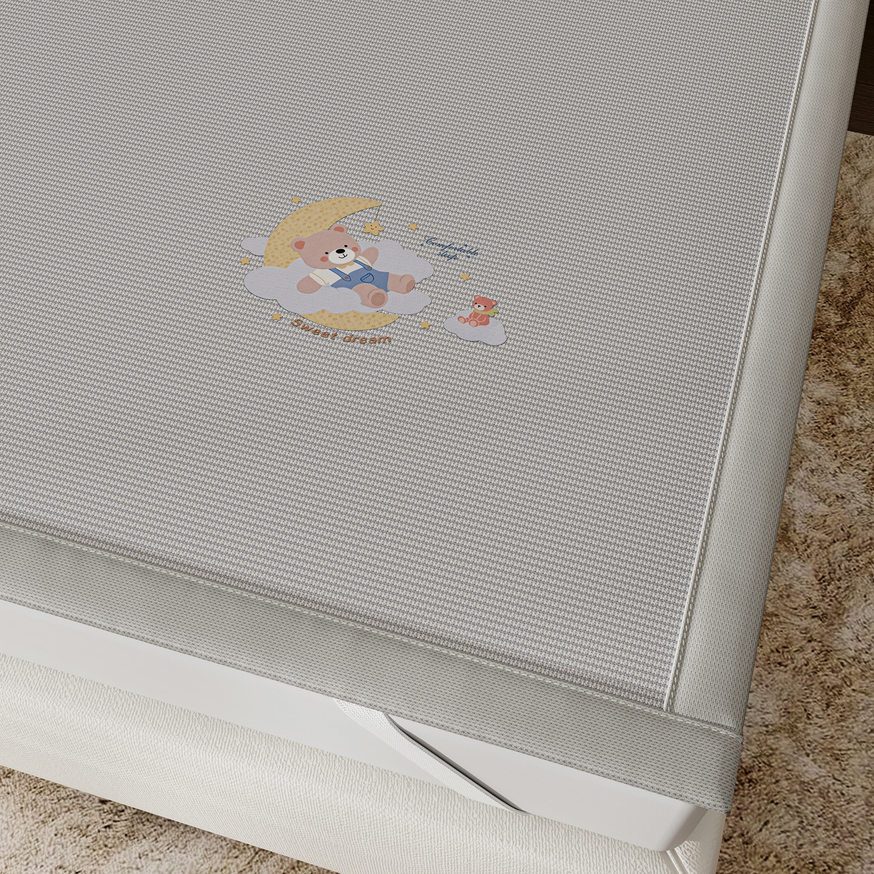 91家纺网 家纺一手货源 找家纺 家品罗兰 2026新款夏季A类碳光凉席三明治透气网冰丝凉席家用双人冰丝席床单可机洗单人学生宿舍上下铺夏天空调软席三件套 冰爽-灰