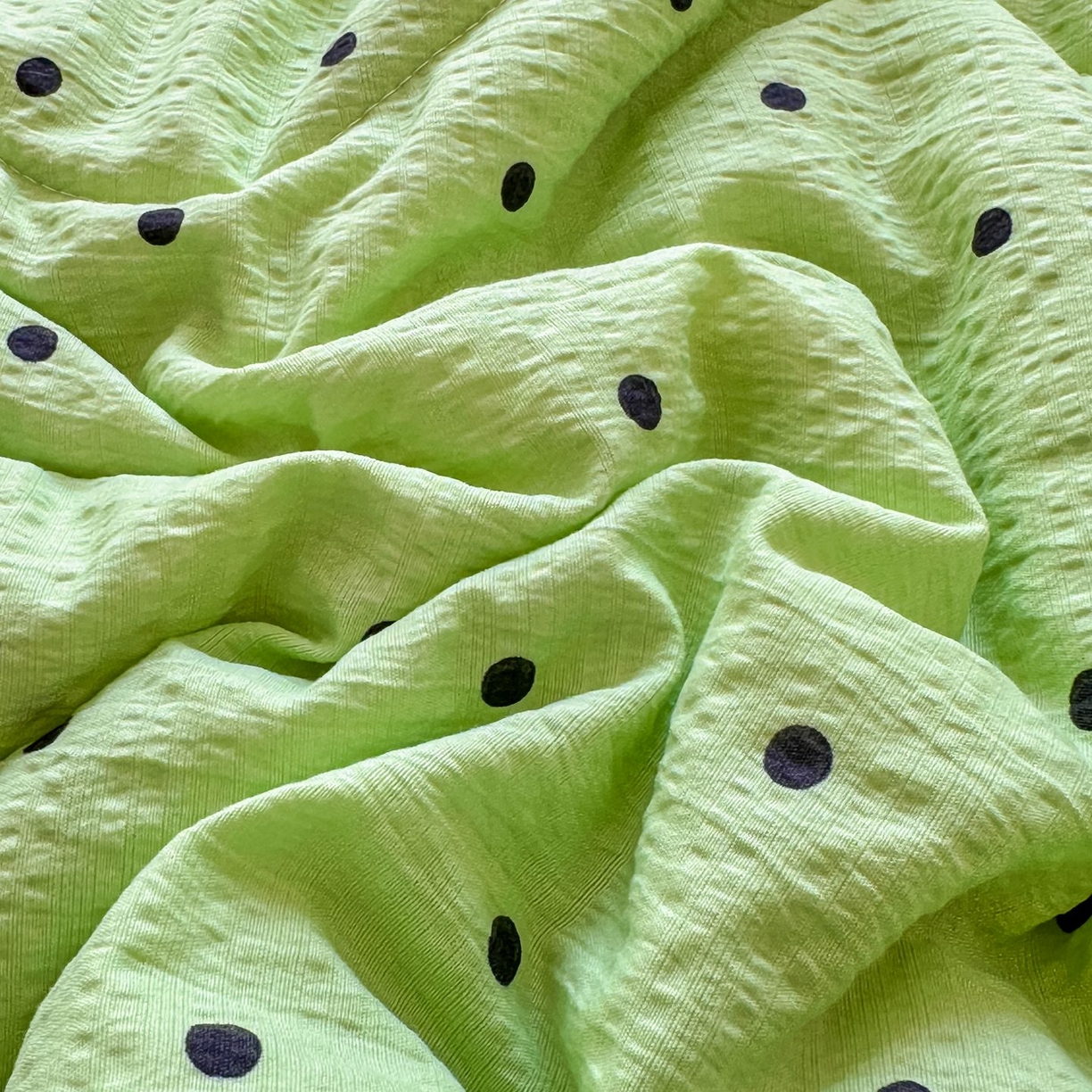 91家纺网 家纺一手货源 找家纺 瑞禾家纺 2026新款皱皱棉双层纱夏被四件套下载文件包含买家秀 波点生活-绿