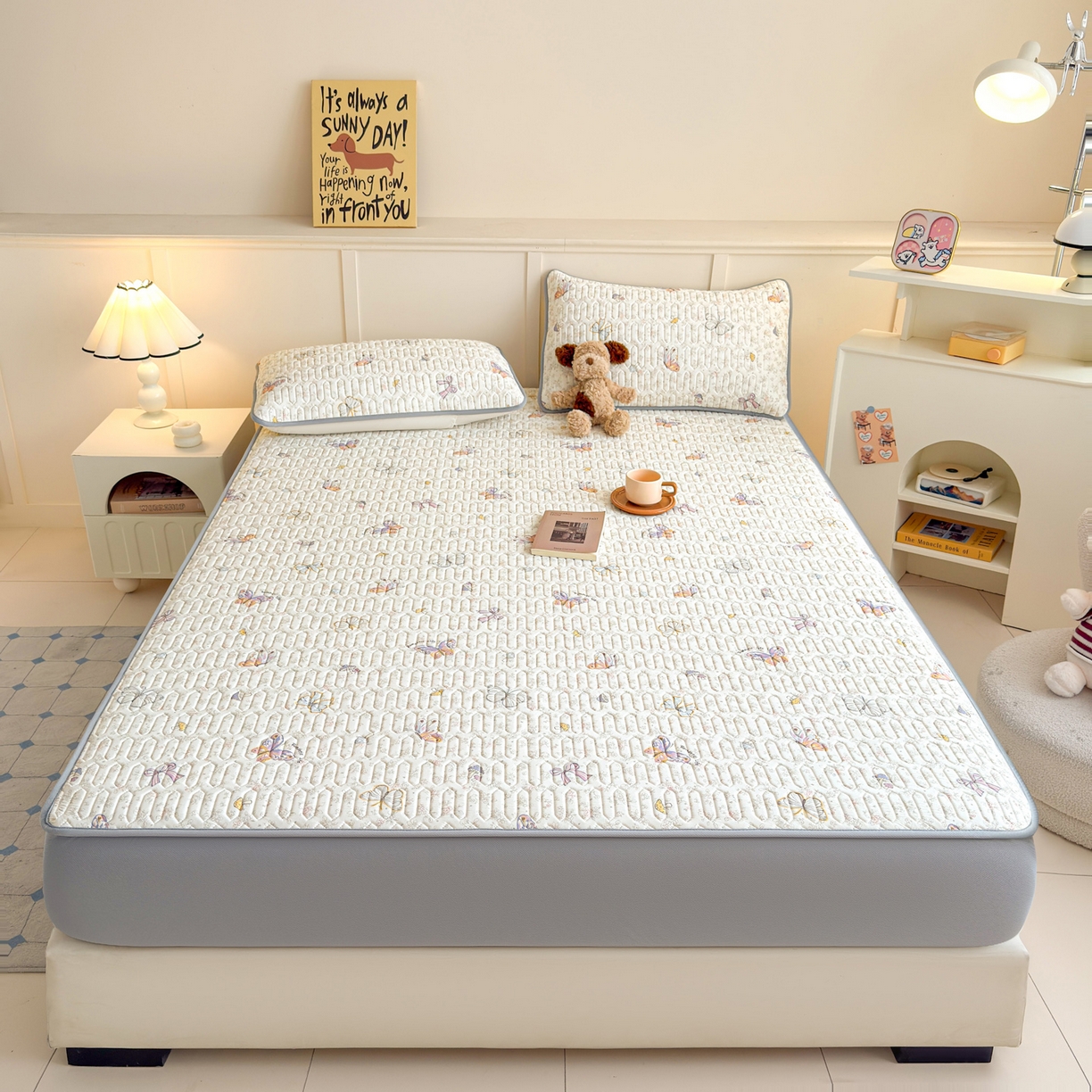 91家纺网 家纺一手货源 找家纺 （总）莱登卡奴 2026新款A类凉感丝锦氨印花凉席床笠款凉席席子系列