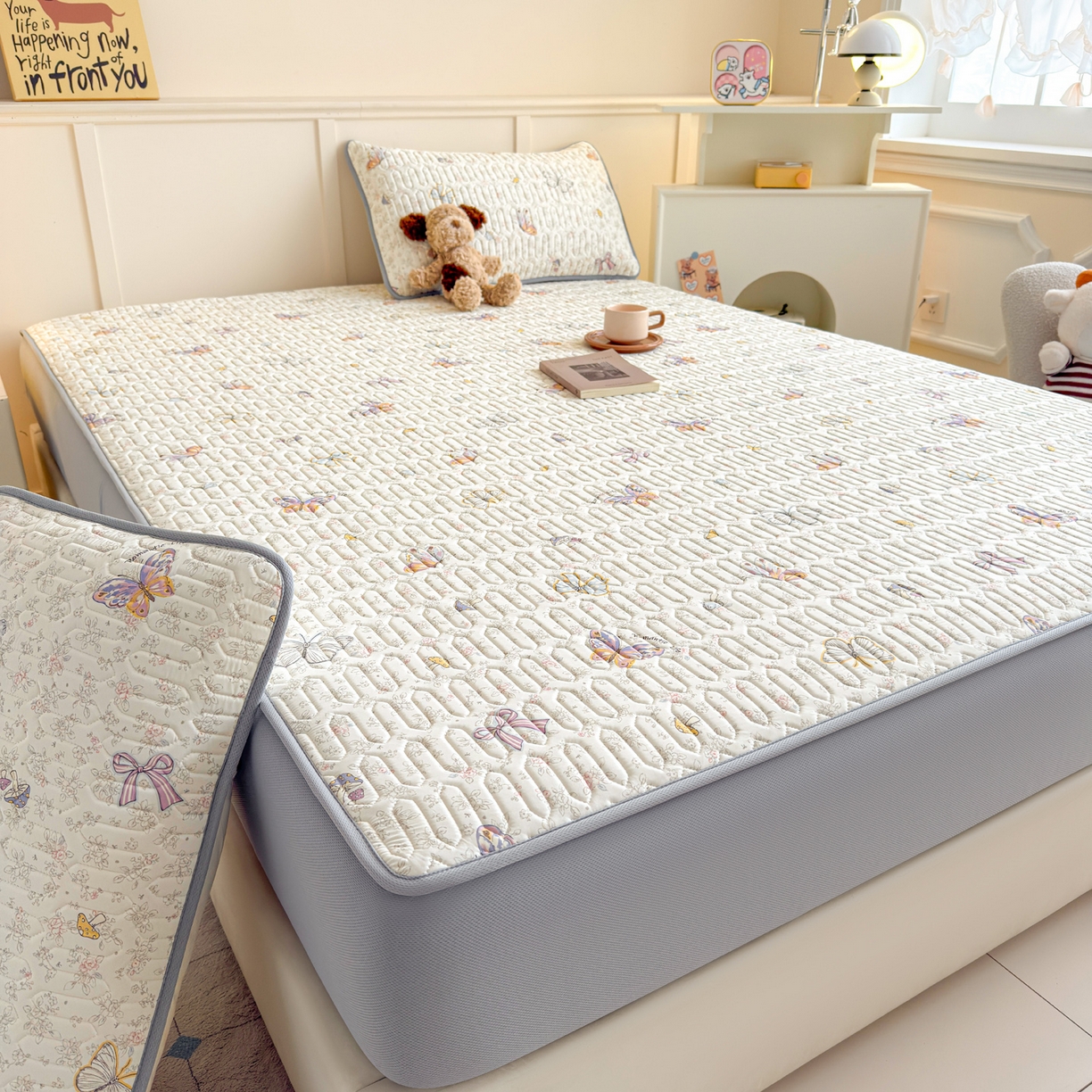 91家纺网 家纺一手货源 找家纺 （总）莱登卡奴 2026新款A类凉感丝锦氨印花凉席床笠款凉席席子系列