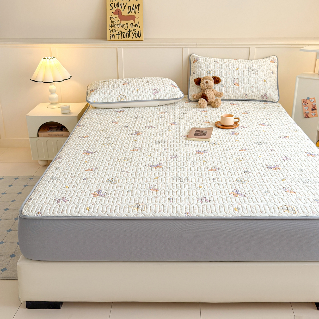 91家纺网 家纺一手货源 找家纺 （总）莱登卡奴 2026新款A类凉感丝锦氨印花凉席床笠款凉席席子系列