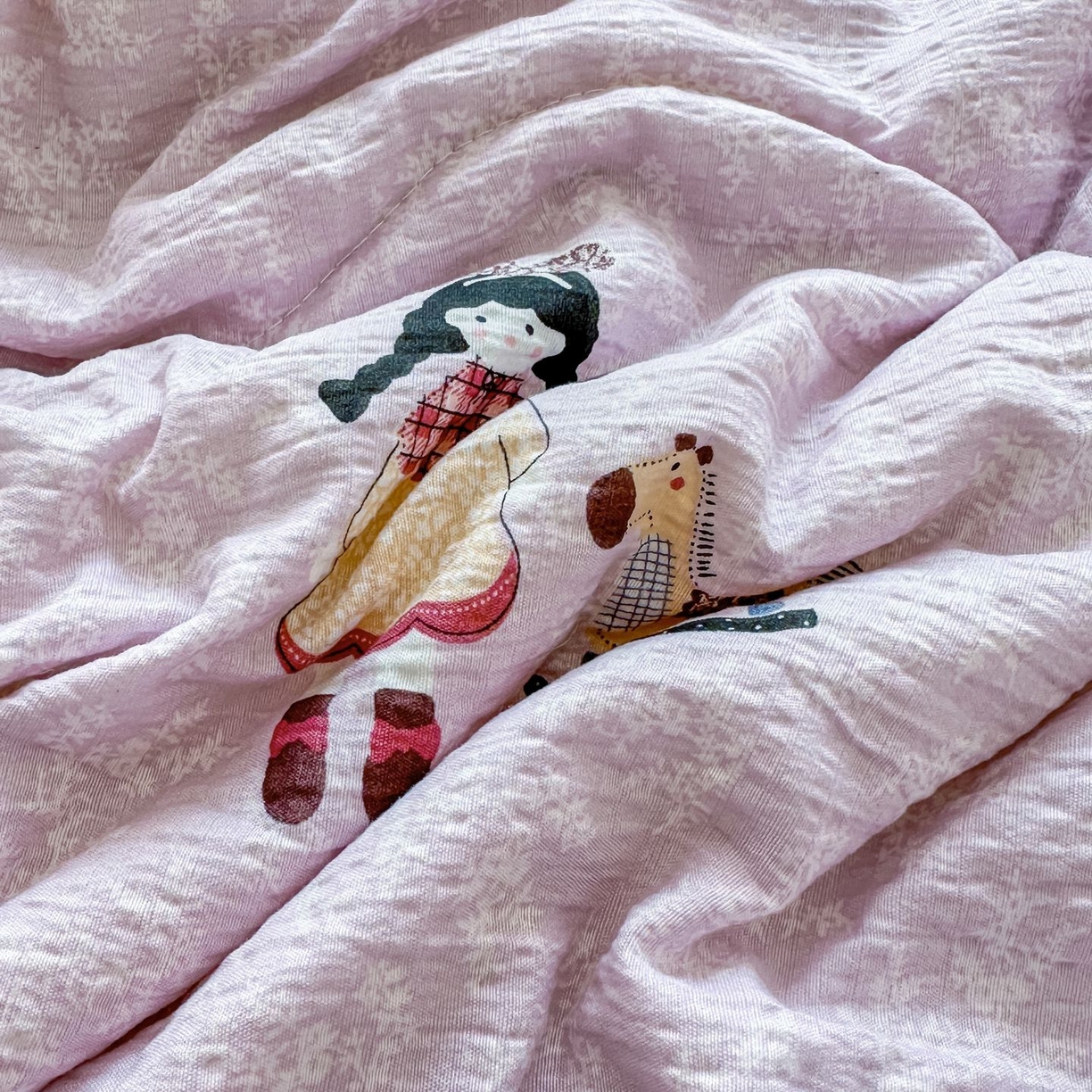 91家纺网 家纺一手货源 找家纺 瑞禾家纺 2026新款皱皱棉双层纱夏被四件套下载文件包含买家秀 柔光邂逅