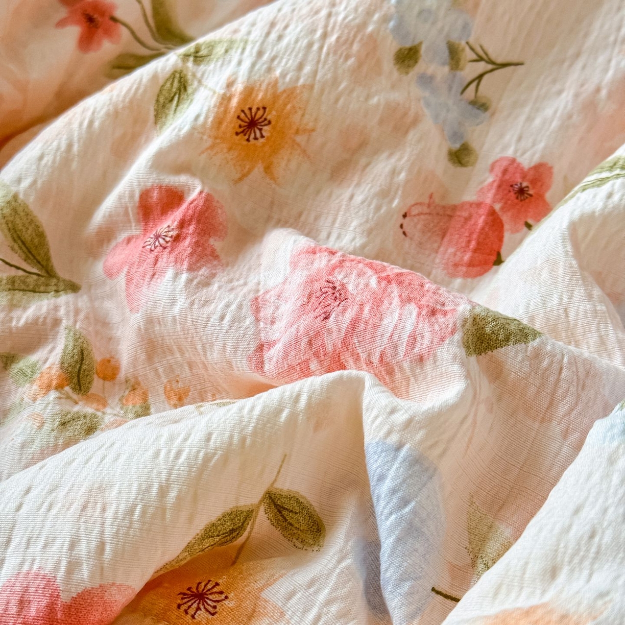 91家纺网 家纺一手货源 找家纺 瑞禾家纺 2026新款皱皱棉双层纱夏被四件套下载文件包含买家秀 温柔蜜语